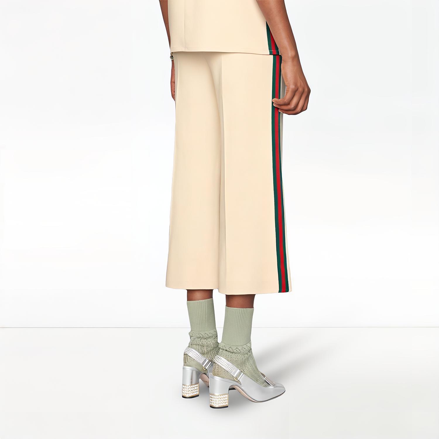 Женские штаны Gucci Девять восьмых (белые) — фото 5