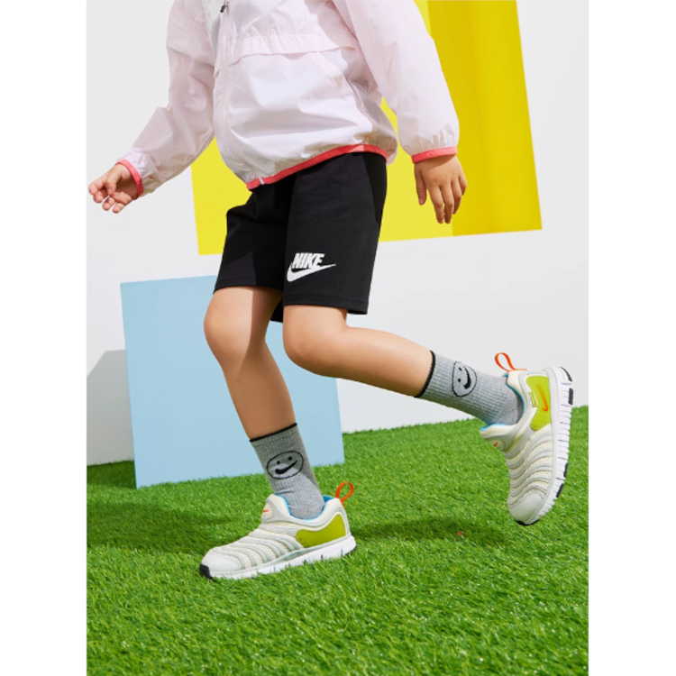 Детские кроссовки Nike Dynamo Free PS (серебристо-зеленые) — Серебристый / зелёный — фото 6