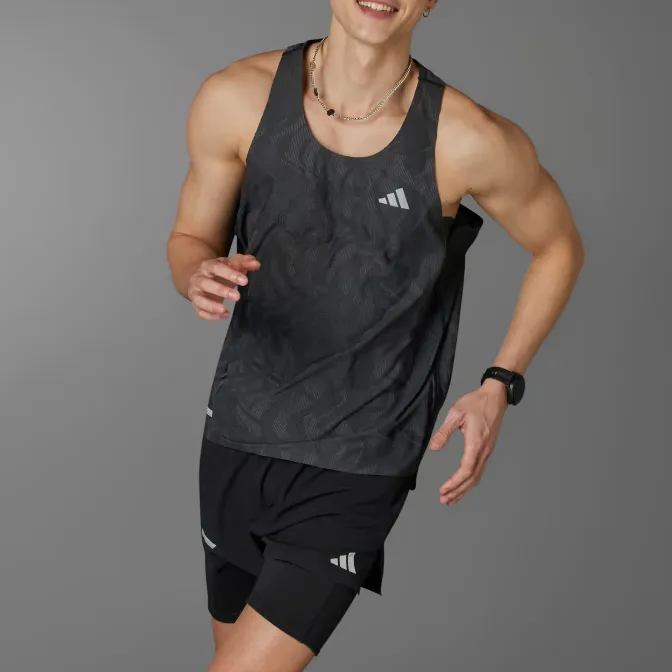 Adidas Free Shipping With AdiClub Ultimate Engineered Running Singlet