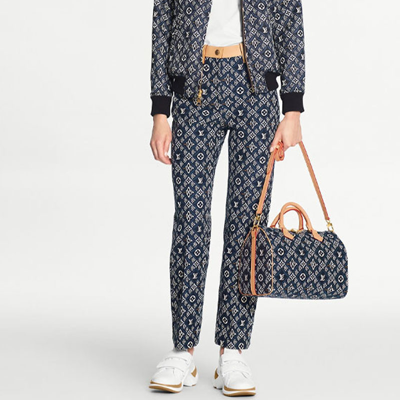 Женские штаны Louis Vuitton (синие) — фото 3