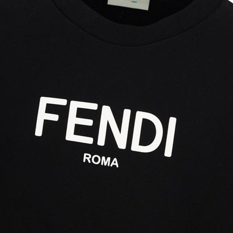 Детский свитшот Fendi FW22 Logo (черный) — фото 8
