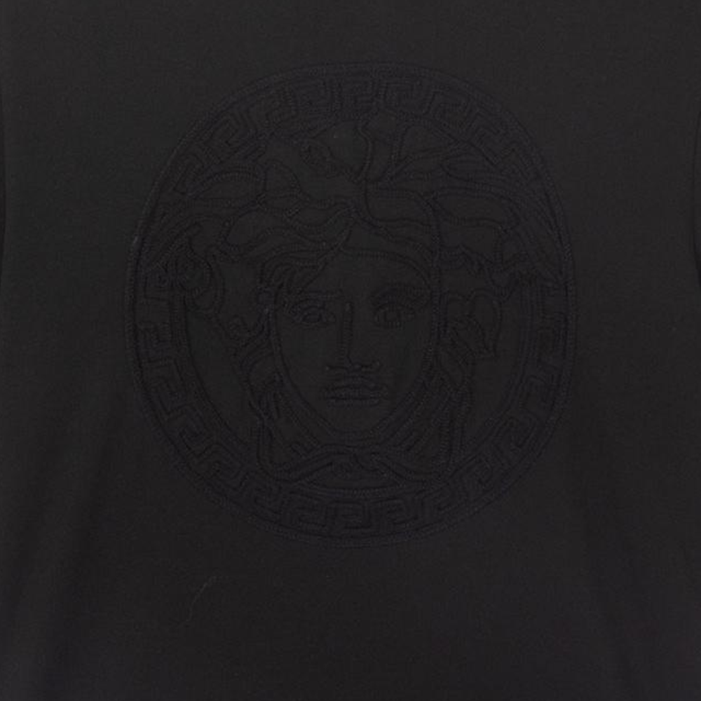 Женская футболка Versace (черная) — фото 5