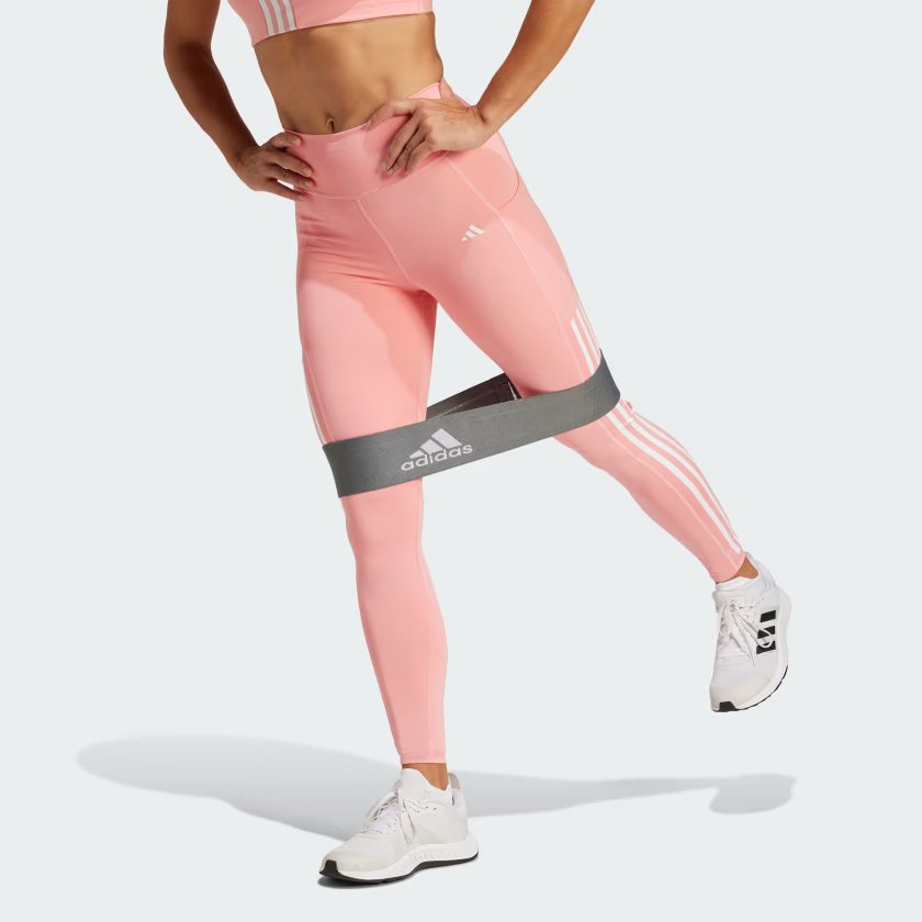 Adidas OPTIME 3 STRIPES FULL LENGTH LEGGINGS Sports Pants Women’s Pink