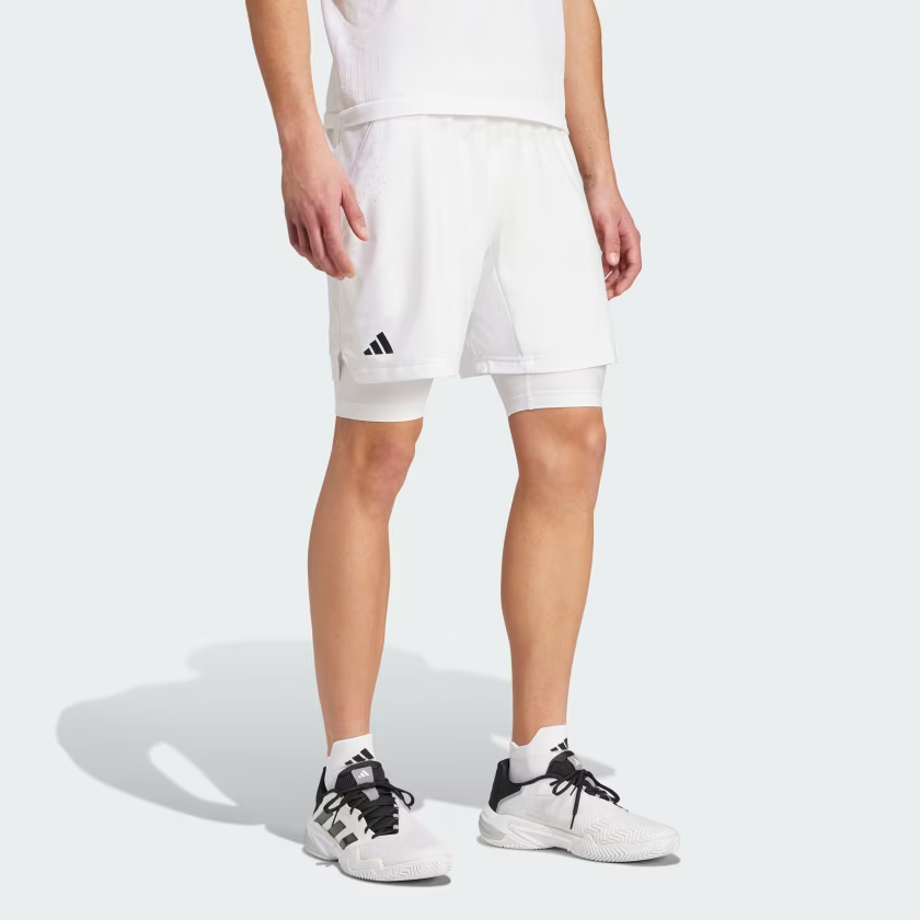 Adidas Free Shipping With AdiClub Tennis Pro Aeroready Shorts And Inner Shorts Set