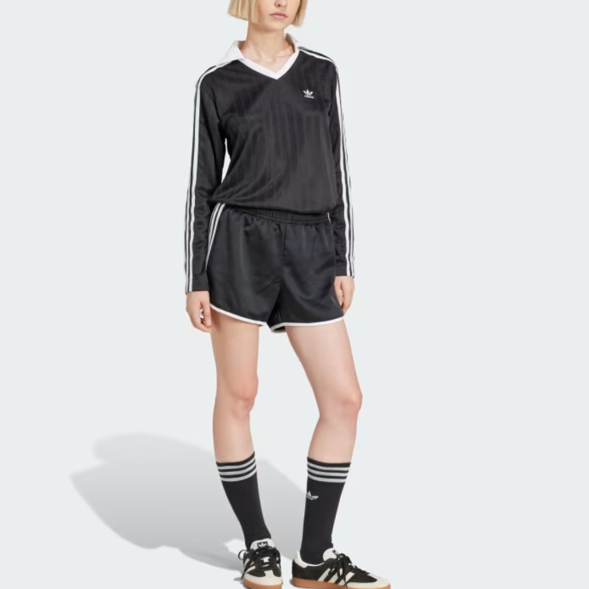 Adidas Women’s Adicolor 3 Stripes Sprinter Shorts Black