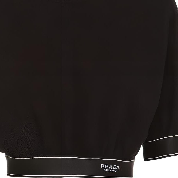 Женская футболка Prada (черный) — фото 5