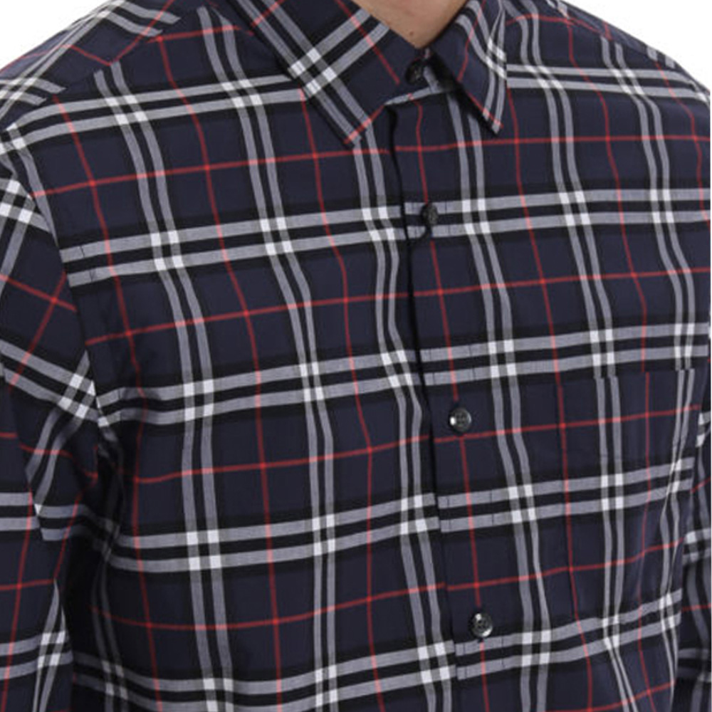 Мужская куртка-рубашка Burberry (темно-синяя) — фото 6