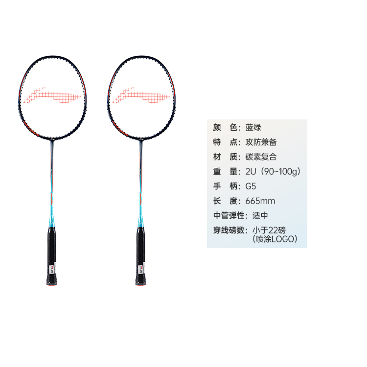 Li Ning Thunder 08 Carbon Aluminum Badminton Rackets Durable Control Type All around Defense Advanced Level