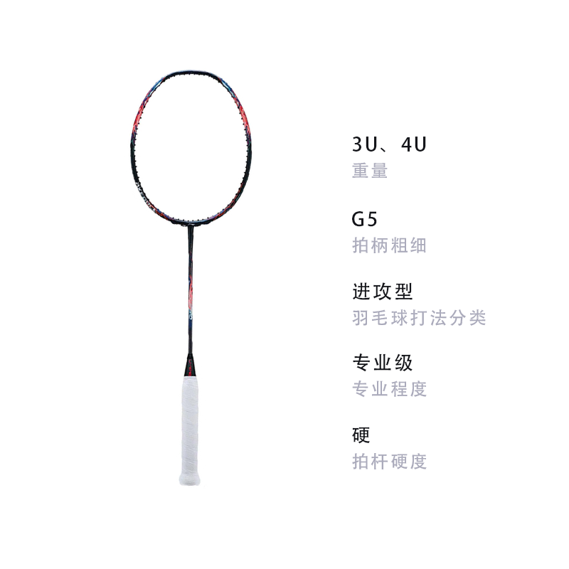Li Ning Thunder 90 Tiger MAX Full Carbon Badminton Rackets Offensive Type Heavy Head, Stiff Shaft Professional 675mm