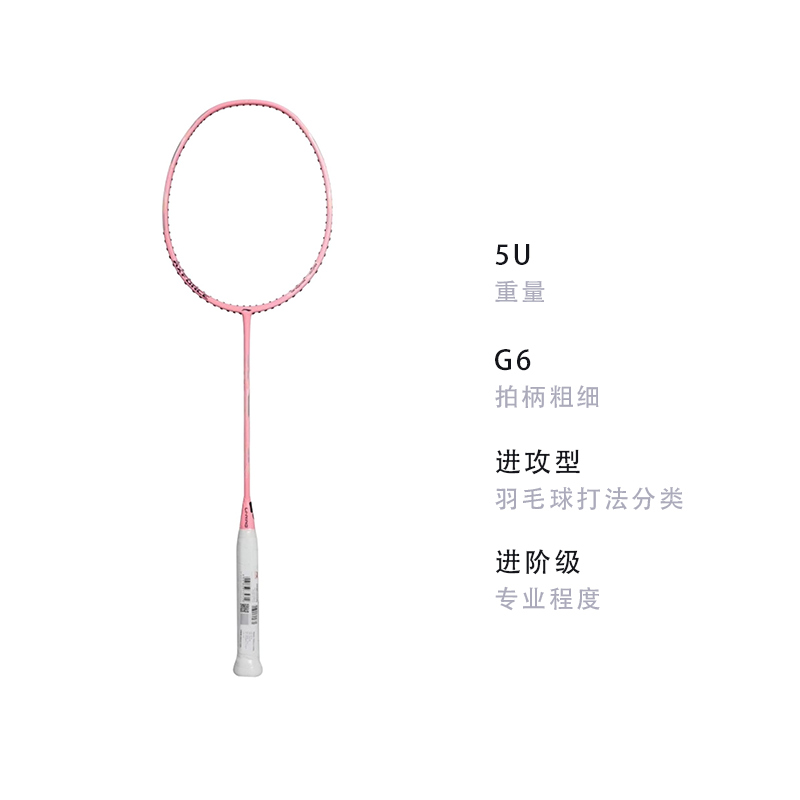 Li Ning 30EX LIGHT Full Carbon Badminton Rackets Offensive Type Heavy Head, Stiff Shaft Advanced Level 675mm 5U/G6