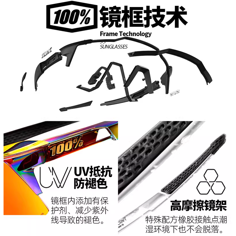 100PRCNT Cycling Unisex Glass/Windshield