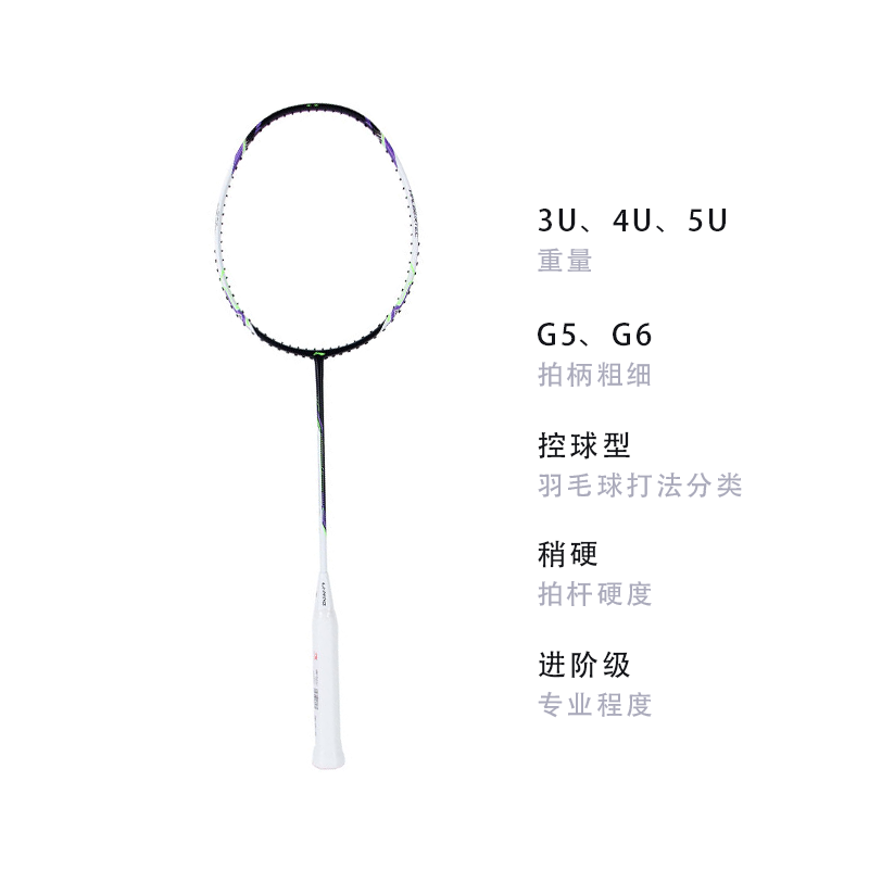 Li Ning Halberd Pony Da Full Carbon Badminton Rackets Control Type All around Defense Advanced Level 675mm Unisex