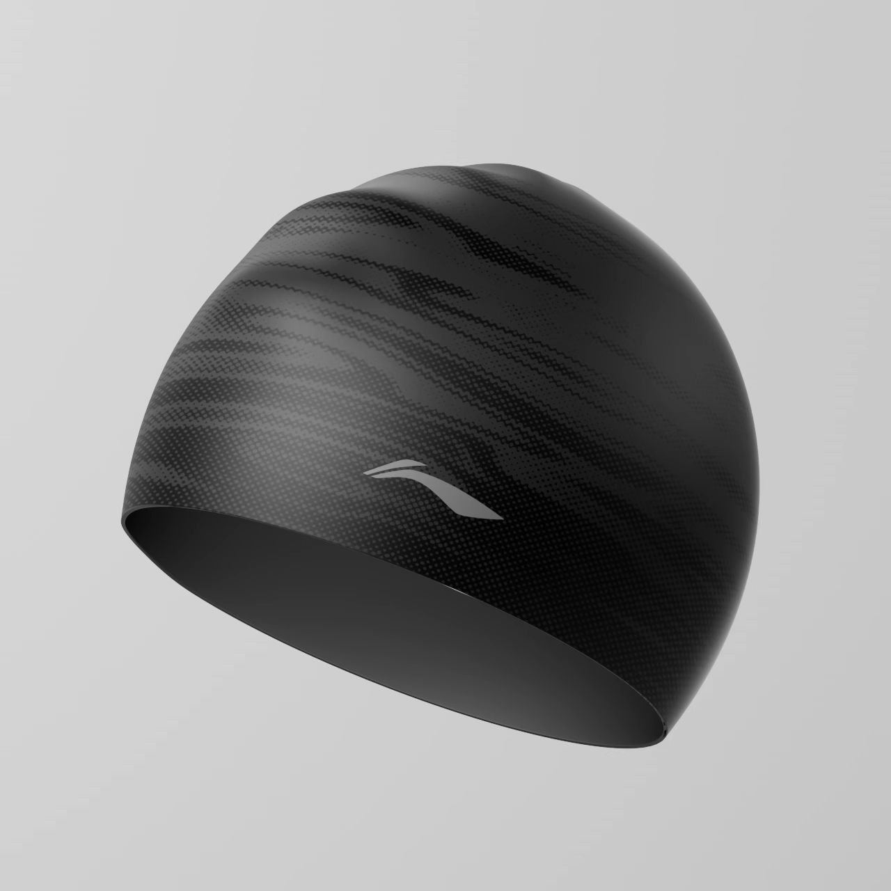 Li Ning Swimming Caps Silicone Swim Unisex One Size Black