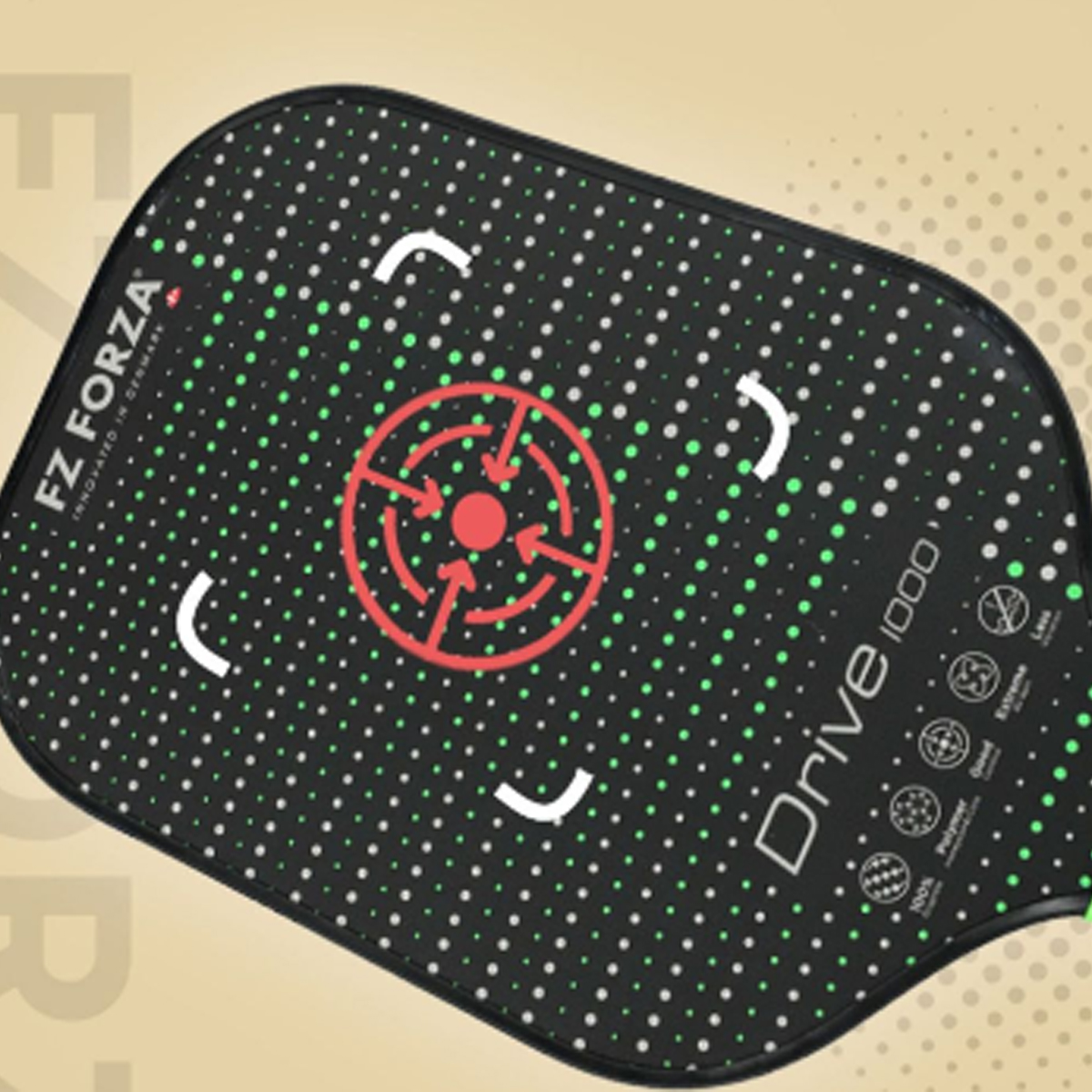 FZ FORZA Pickleball Paddles Carbon Fiber Unisex Black