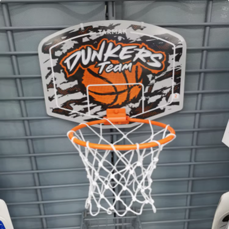 DECATHLON Basketball Goals Frame ABS Resin, Plate Polypropylene Fiber, Ball Polyvinyl Chloride Indoor Kids
