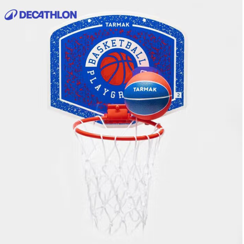 DECATHLON Basketball Goals Frame ABS Resin, Plate Polypropylene Fiber, Ball Polyvinyl Chloride Indoor Kids