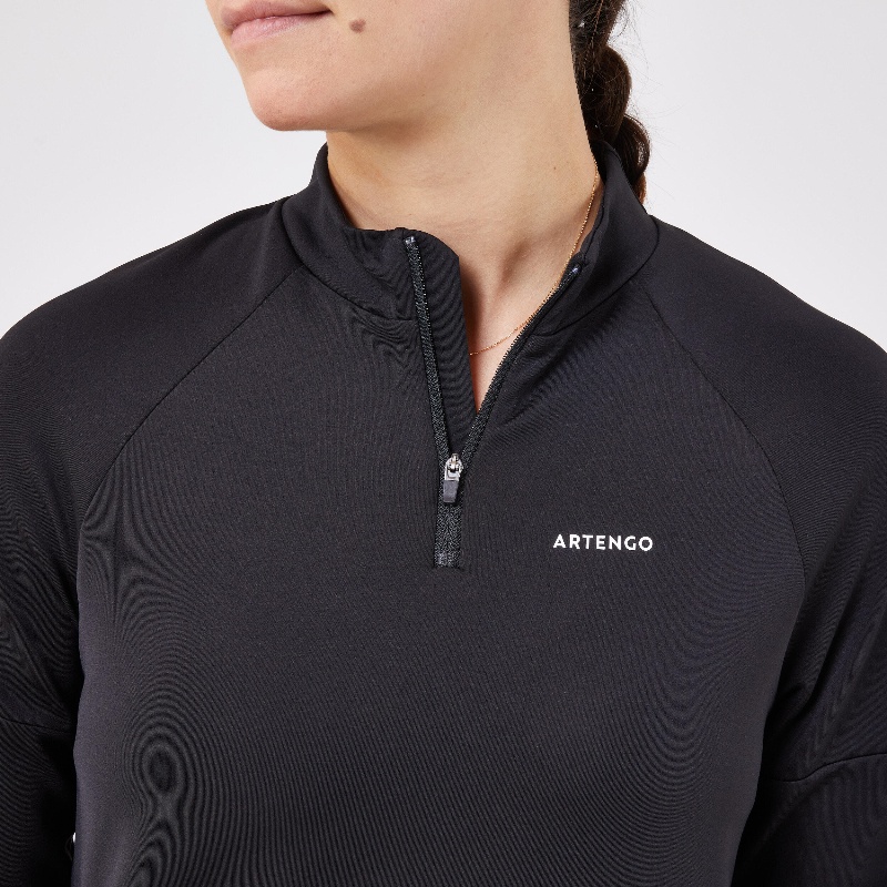 DECATHLON Tennis Top Women’s Smoky Black