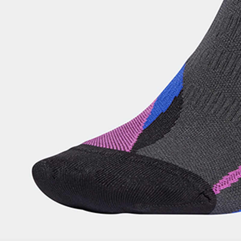 Adidas Crew Socks Unisex 1 Pack Black Gray/Purple/Blue
