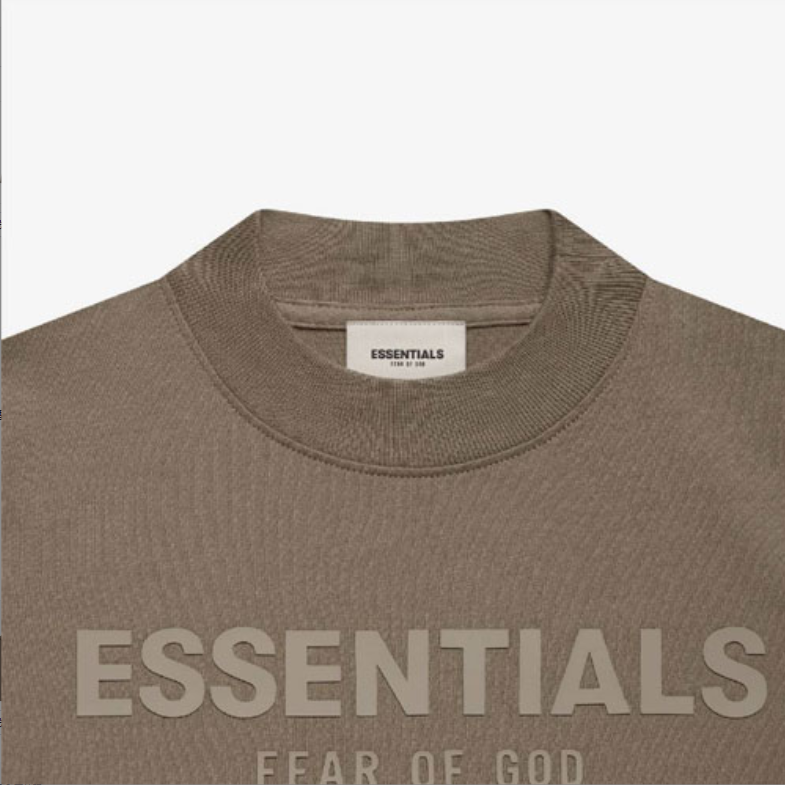Лонгслив Fear of God Essentials FW21TKids L/S Tee Harvest (коричневый) — фото 3