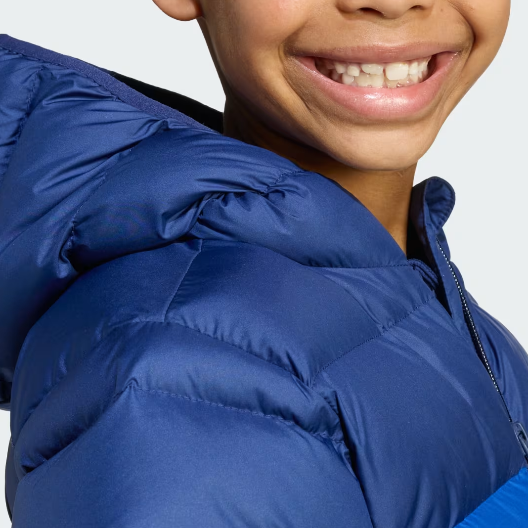 Детская куртка adidas Synthetic Down Jacket Kids (зеленая) — фото 4