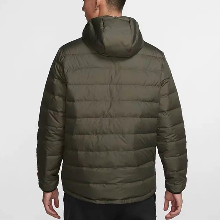 Мужская куртка Nike Hooded Down Jacket (зеленая) — фото 4