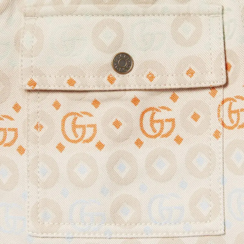 Мужские штаны GUCCI FW24 Logo (бежевый) — фото 5