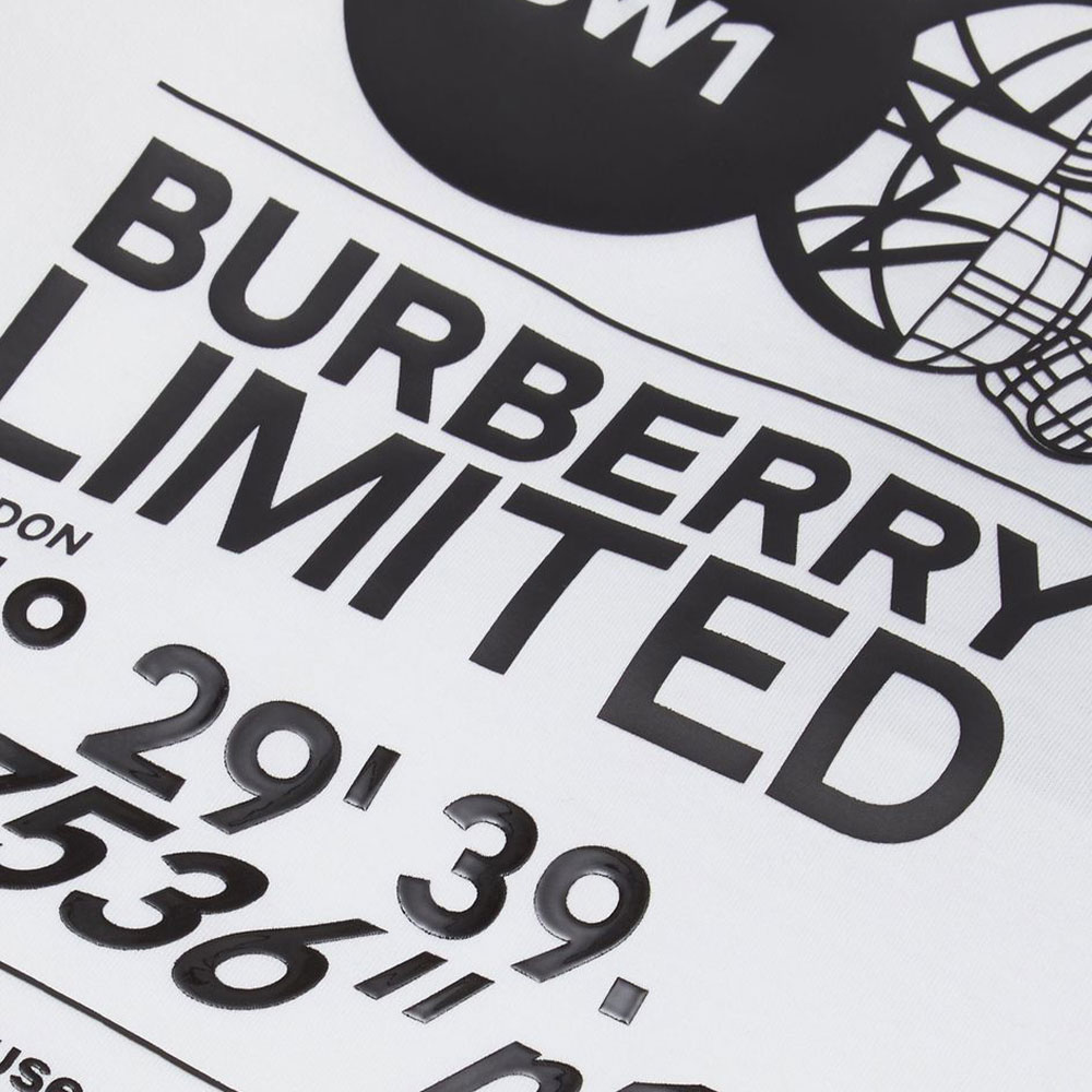 Мужская футболка Burberry (белая) — фото 6