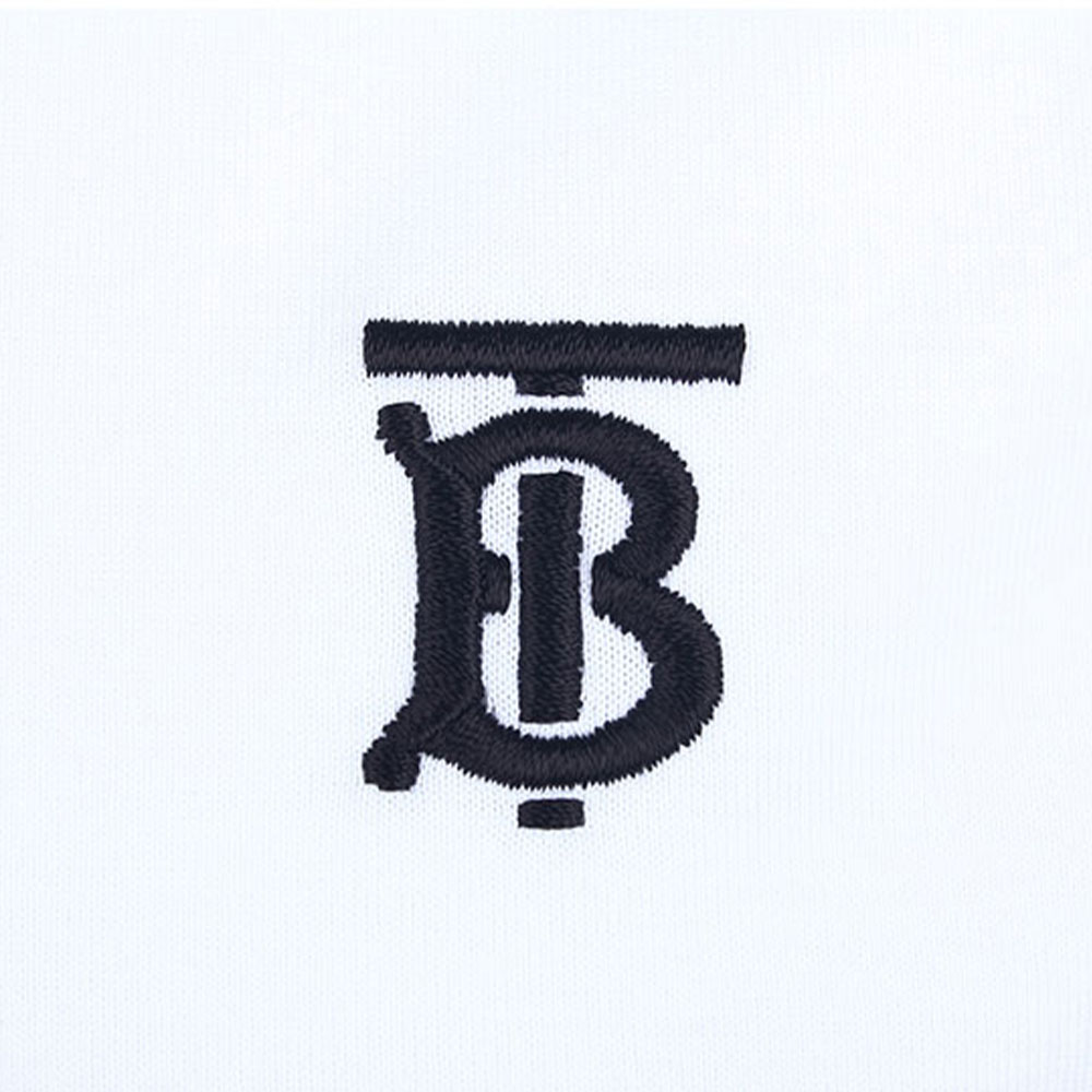 Мужская футболка Burberry (белый) — фото 4