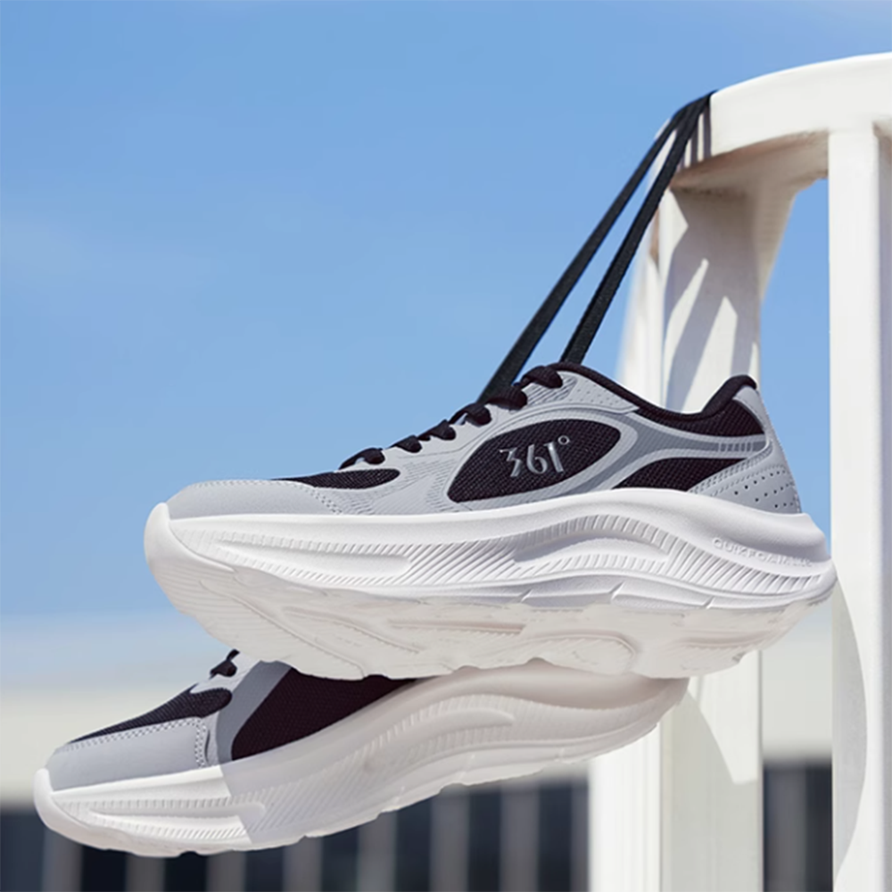 361° Star Leap Cushioning Breathable Rebound Low top Casual Running Shoes Women’s Gray Black