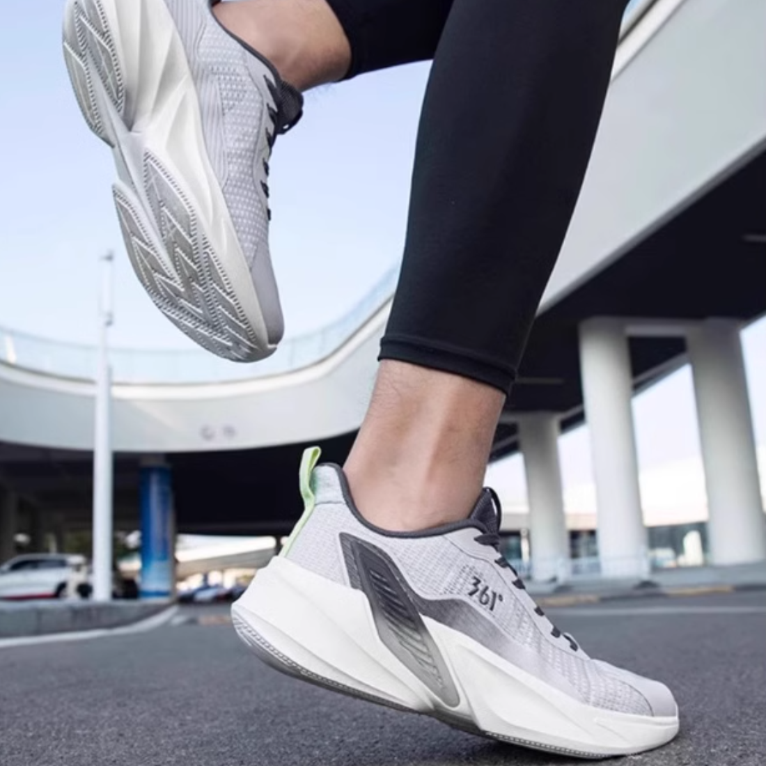 361° Cushioning Slip Resistant Abrasion Resistant Low top Casual Training Running Shoes Men’s White Black