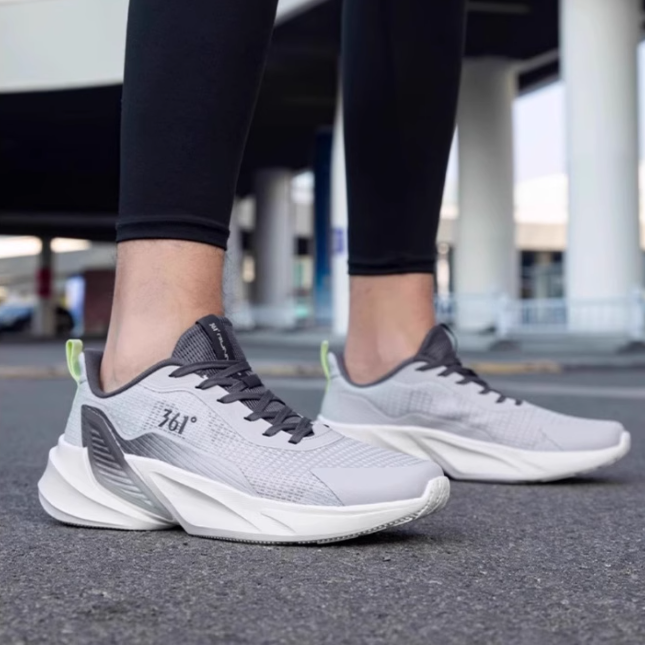 361° Cushioning Slip Resistant Abrasion Resistant Low top Casual Training Running Shoes Men’s White Black