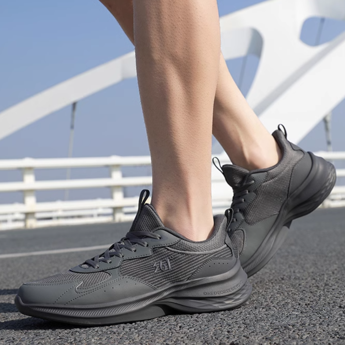 361° Slip Resistant, Abrasion Resistant, Lightweight Low top Sprint Running Shoes Men’s Gray