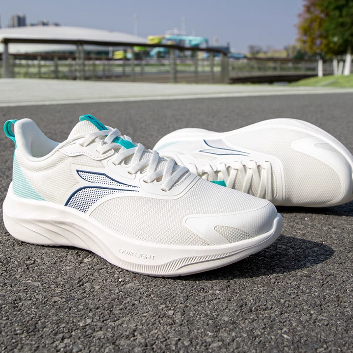 361° Slip Resistant, Abrasion Resistant, Lightweight Low top Casual Sprint Running Shoes Men’s White Blue