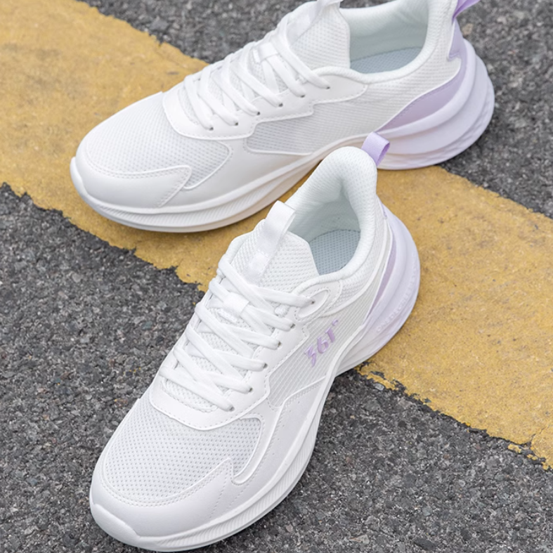361° Cushioning Breathable Slip Resistant Low top Casual Running Shoes Women’s White Purple