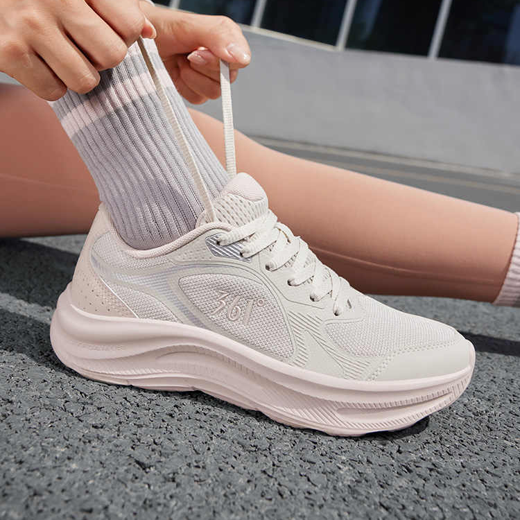 361° Star Leap Cushioning Lightweight Rebound Low top Casual Training Running Shoes Women’s Feather White Fresh Pink