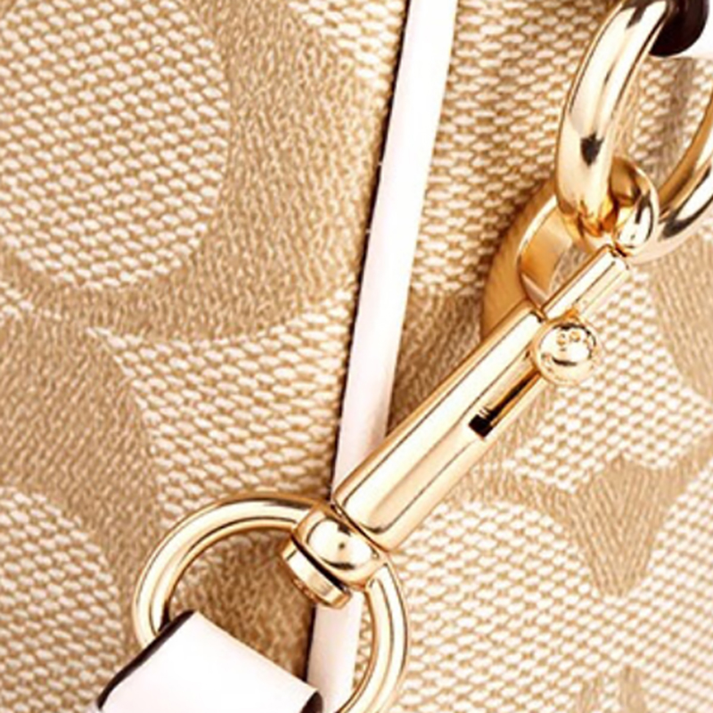 Женская сумка COACH Nolita 19 (бежево-каки) — фото 5