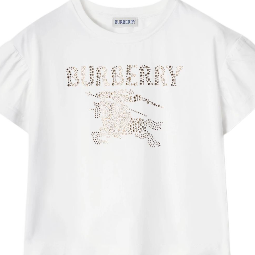 Детская футболка Burberry (белый) — фото 3