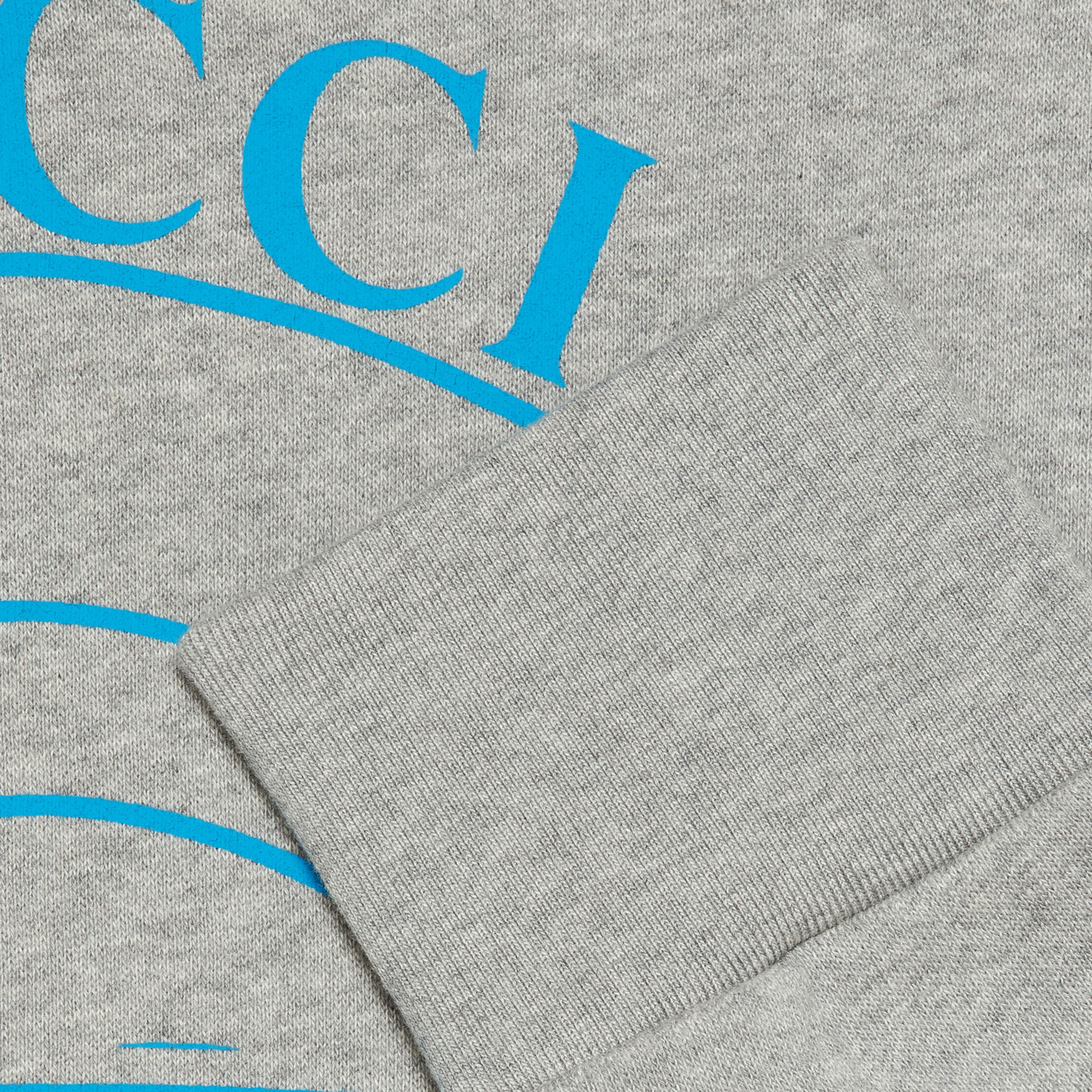 Мужской свитшот Gucci Vinyl Print Oversize (серый) — фото 6