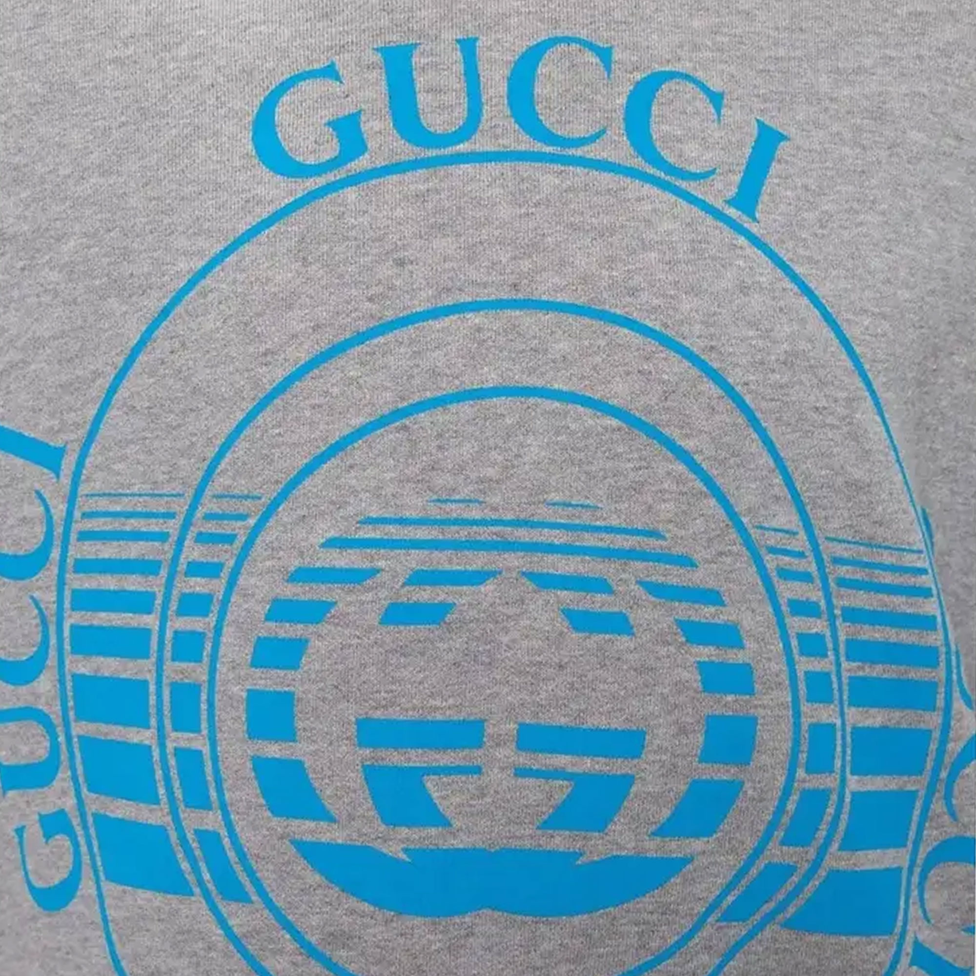 Мужской свитшот Gucci Vinyl Print Oversize (серый) — фото 7