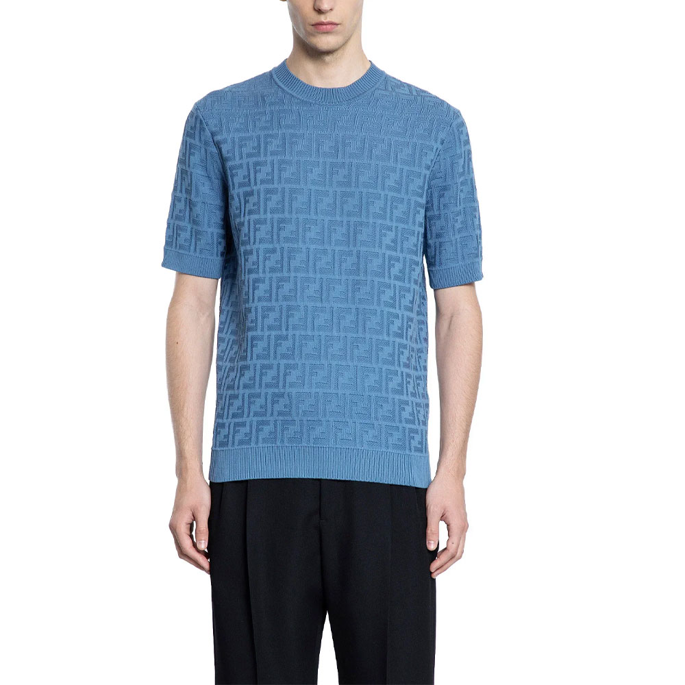 Мужская футболка Fendi SS25 T (синий) — фото 3