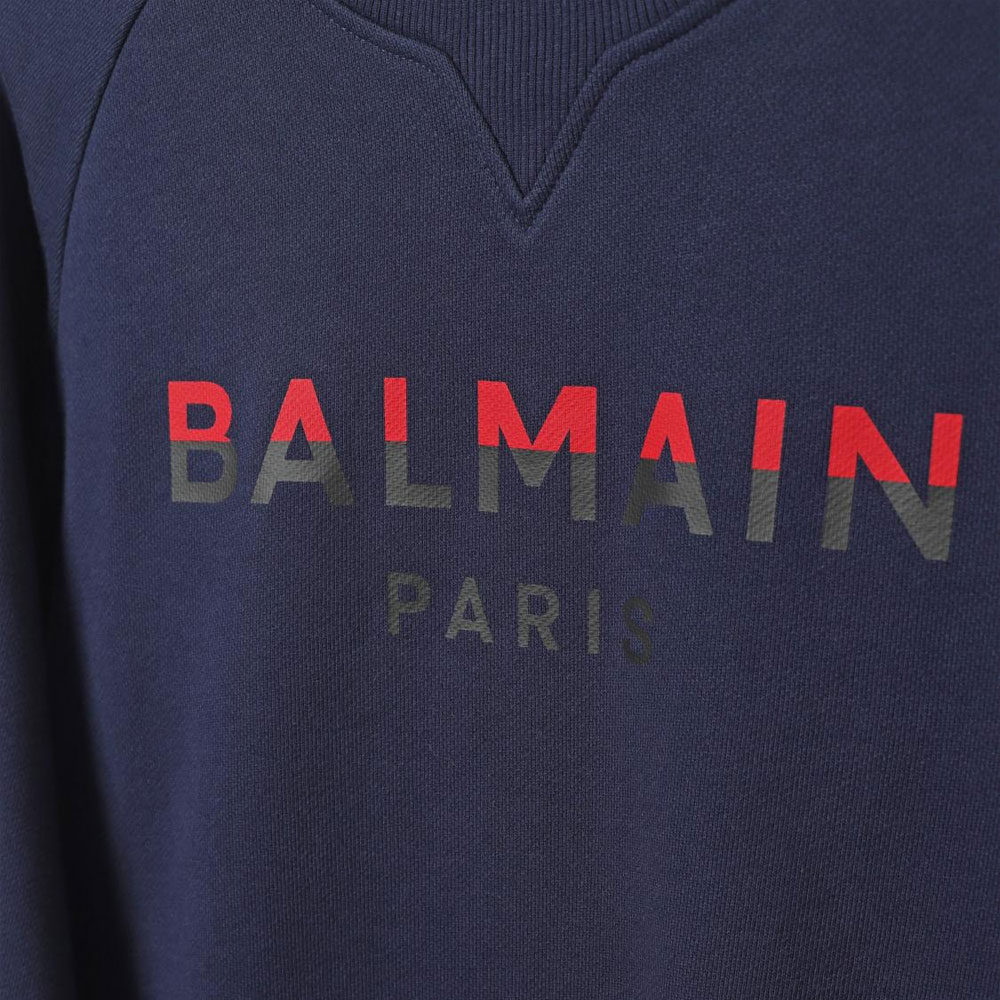 Детский худи BALMAIN Balmain Paris Sweatshirt (темно-синие) — фото 3
