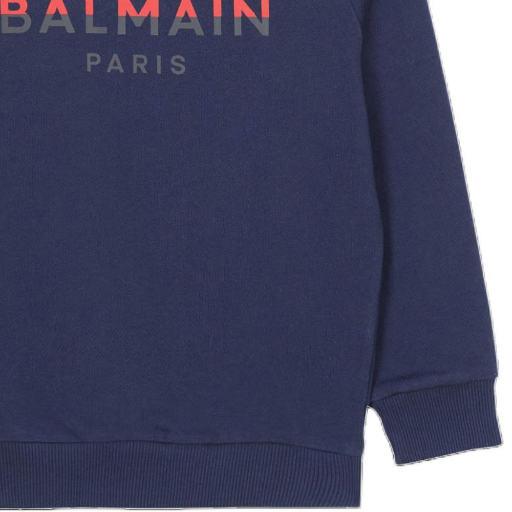 Детский худи BALMAIN Balmain Paris Sweatshirt (темно-синие) — фото 4