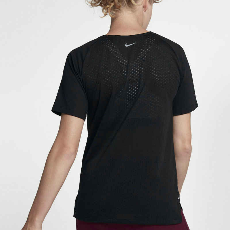 Женская футболка Nike Dri-Fit Tailwind (черная) — фото 4