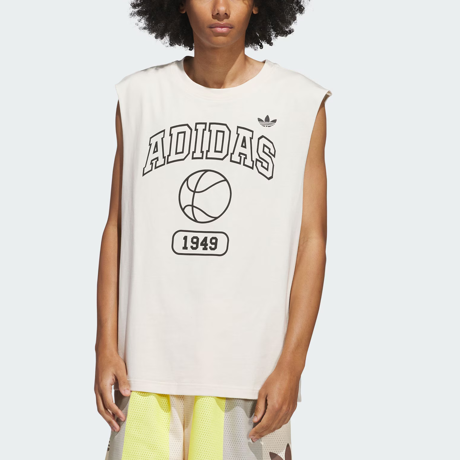 Adidas Originals Gender Neutral BASKETBALL TANK TOP Basketball Jersey Unisex Wonder White/Black