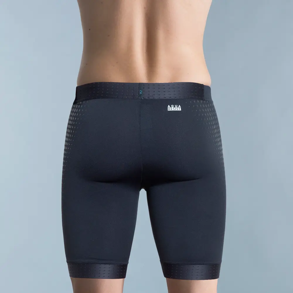 DECATHLON Fiti Black Hexagon Swimming Shorts Men’s Black