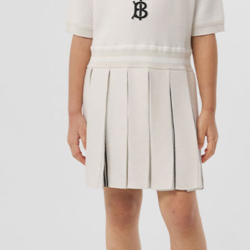 Женская футболка Burberry Polo (бежевая) — фото 4