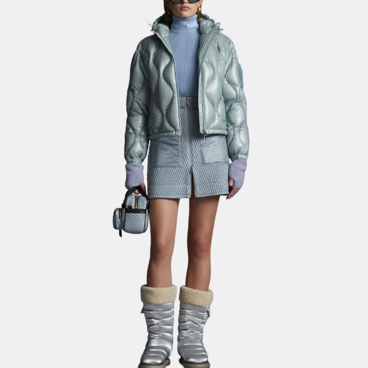 Женская куртка Moncler (синяя) — фото 3