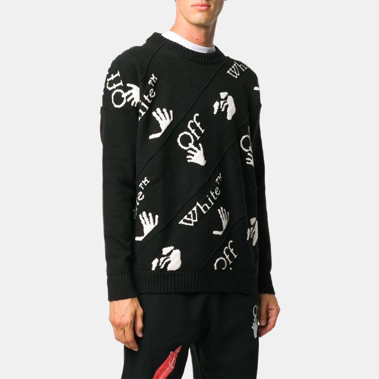 Мужской свитер OFF-WHITE (черный) — фото 4