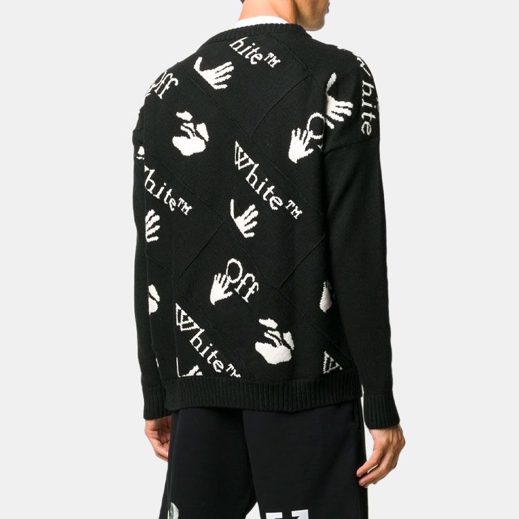 Мужской свитер OFF-WHITE (черный) — фото 3