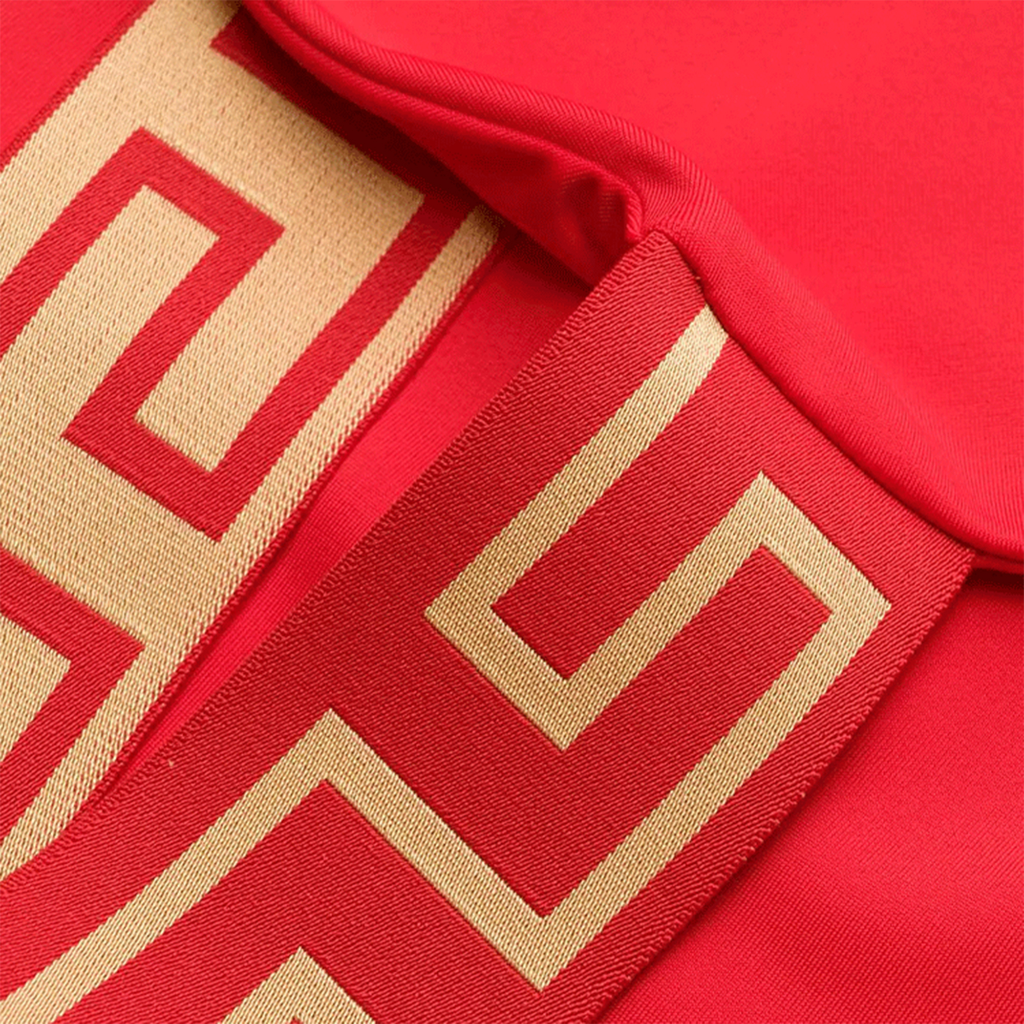 VERSACE Greca Border One Piece Swimsuit ‘Red’